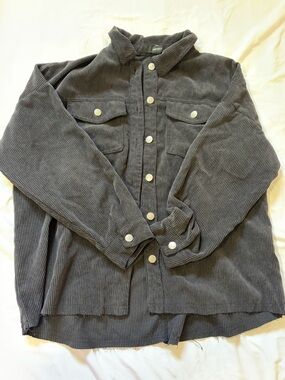 Forever 21 Black Ribbed Corduroy Jacket
